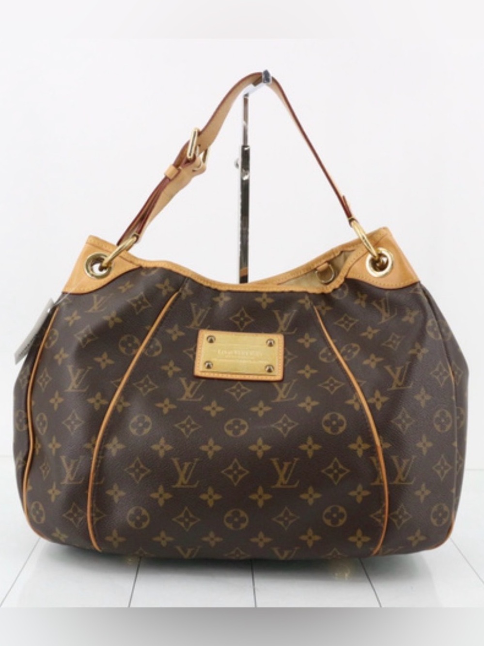 Louis Vuitton Monogram Galliera PM Hobo in Brown with Vachetta Trim